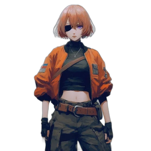 jacket, staff, robot, weapon transparent PNG cut-out