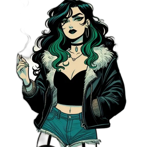 jacket, comic book art, concept art, cartoon transparent PNG cut-out