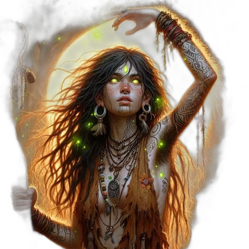 staff, jewelry, creature, fantasy art transparent PNG cut-out
