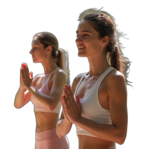 3d render, women, yoga, instructors transparent PNG cut-out