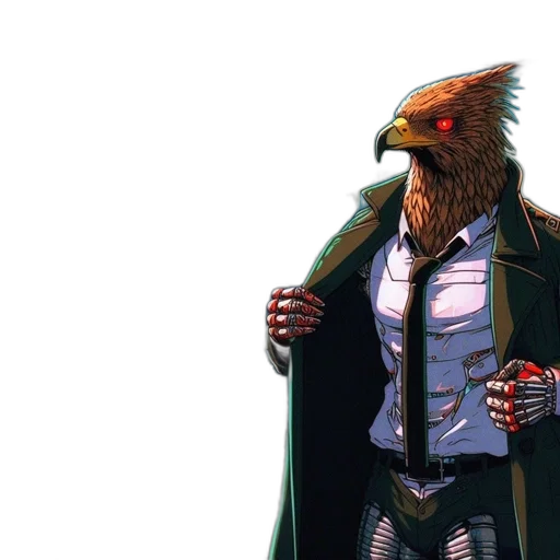 jacket, concept art, comic book art, fantasy art transparent PNG cut-out