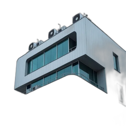 building, robot, 3d render, concept art transparent PNG cut-out