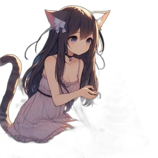 creature, dress, staff, animal transparent PNG cut-out
