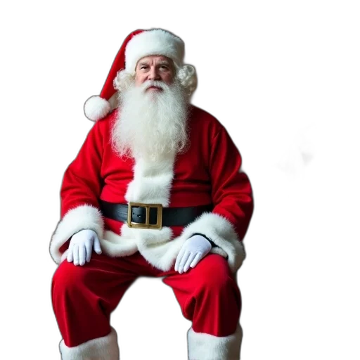 person, dressed, santa, claus transparent PNG cut-out