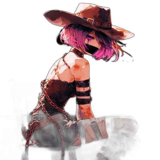 hat, dress, mask, weapon transparent PNG cut-out