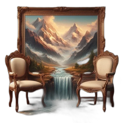 furniture, oil painting, concept art, fantasy art transparent PNG cut-out