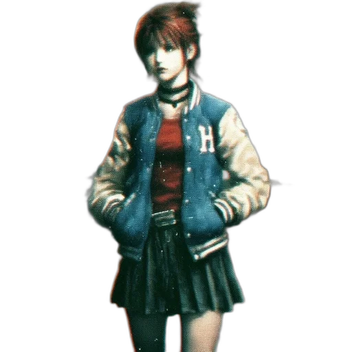 jacket, dress, staff, weapon transparent PNG cut-out