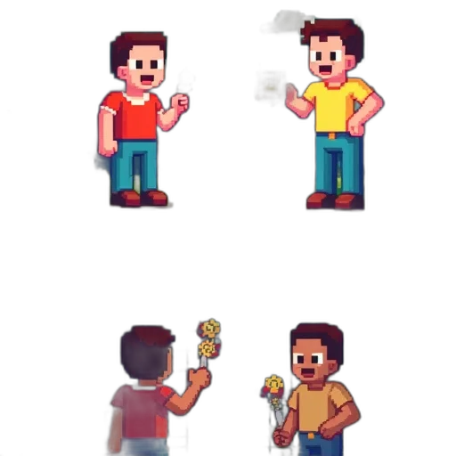 robot, food, pixel art, concept art transparent PNG cut-out