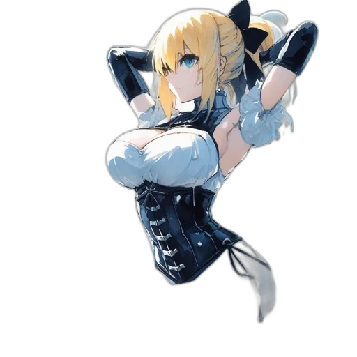 dress, robot, weapon, staff transparent PNG cut-out