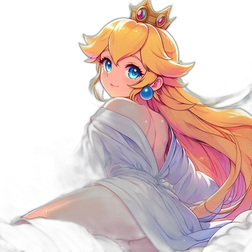 crown, dress, watercolor, pixel art transparent PNG cut-out