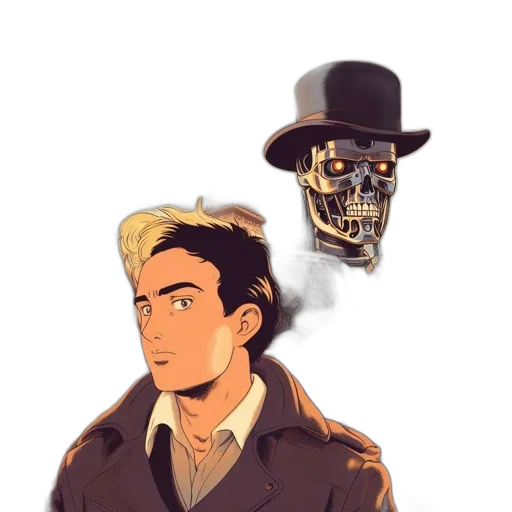 mask, robot, face, comic book art transparent PNG cut-out