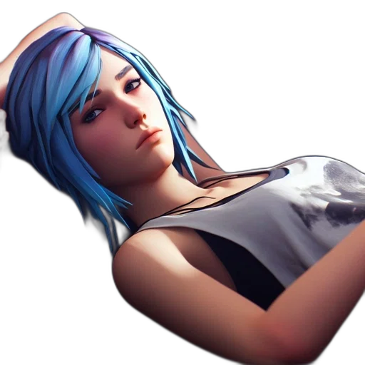 face, dress, staff, photorealistic transparent PNG cut-out