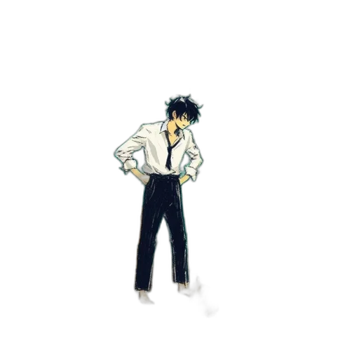 jacket, staff, robot, creature transparent PNG cut-out