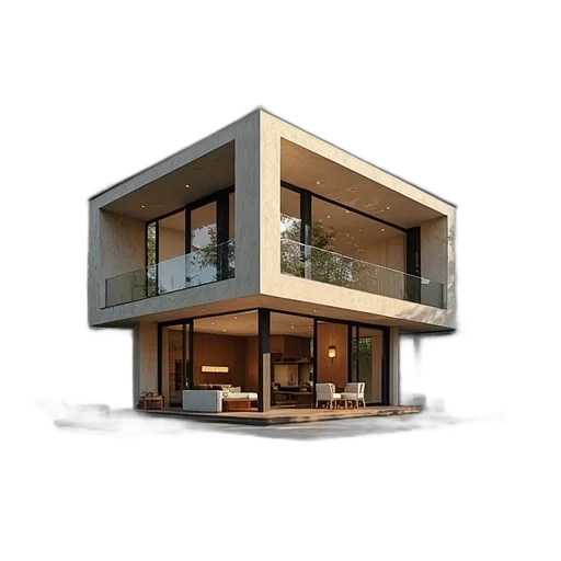 building, furniture, 3d render, photorealistic transparent PNG cut-out