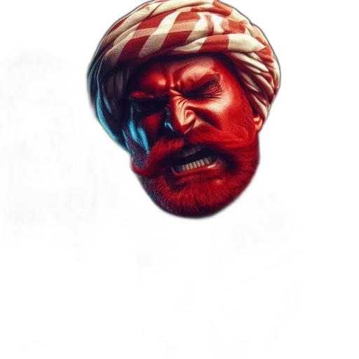 face, mask, hat, staff transparent PNG cut-out