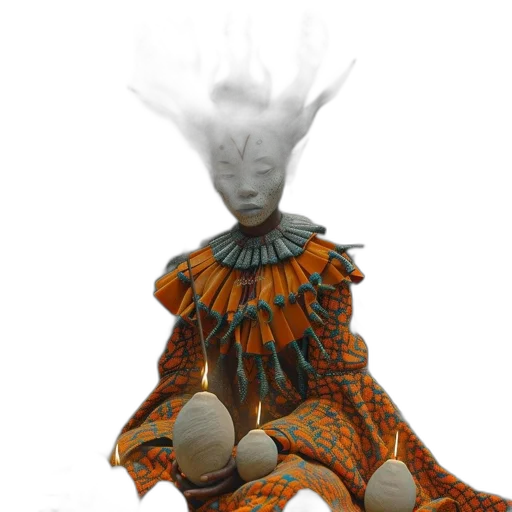 dress, hair, mask, creature transparent PNG cut-out