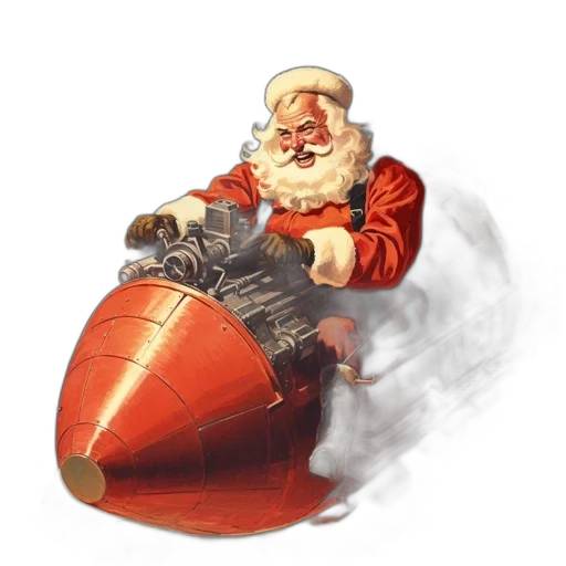 concept art, fantasy art, santa, claus transparent PNG cut-out