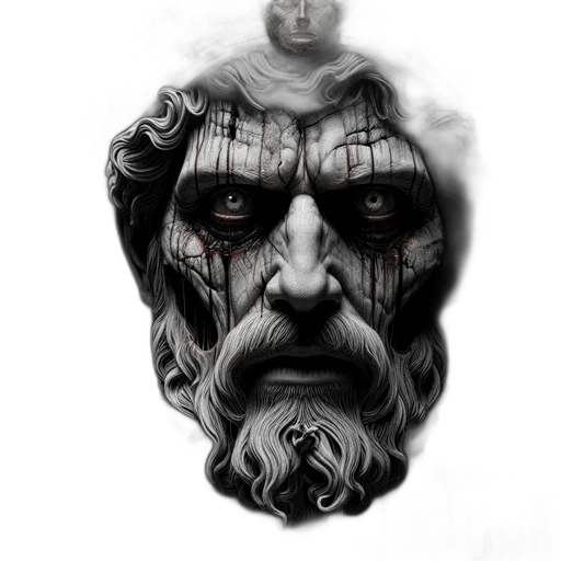 face, mask, creature, fantasy art transparent PNG cut-out