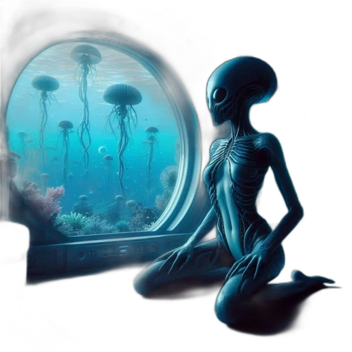 creature, robot, concept art, fantasy art transparent PNG cut-out