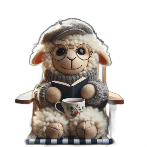 furniture, 3d render, knitted, toy transparent PNG cut-out