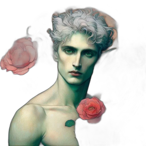 face, crown, mask, flower transparent PNG cut-out