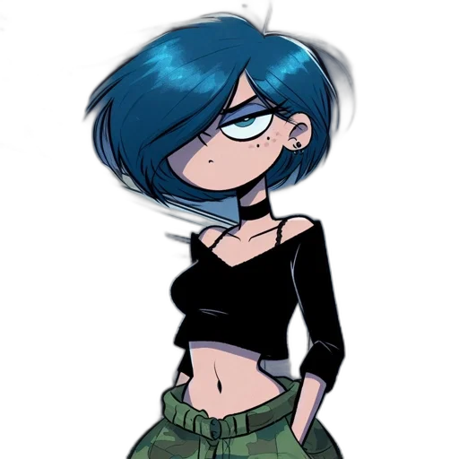 dress, jacket, staff, cartoon transparent PNG cut-out