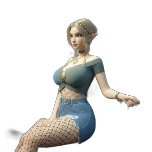 dress, staff, concept art, 3d render transparent PNG cut-out
