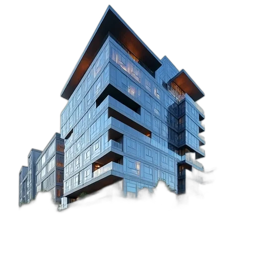 building, 3d render, concept art, photorealistic transparent PNG cut-out