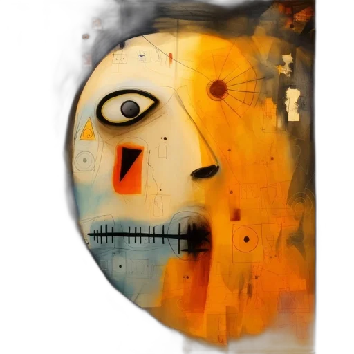 mask, face, robot, creature transparent PNG cut-out