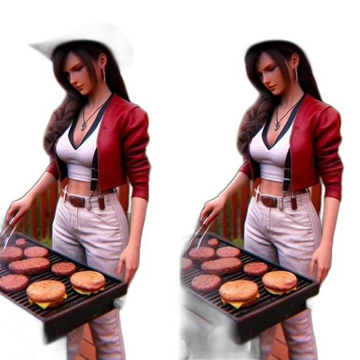 food, jacket, concept art, 3d render transparent PNG cut-out