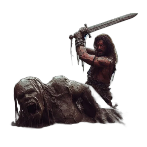sword, weapon, creature, staff transparent PNG cut-out