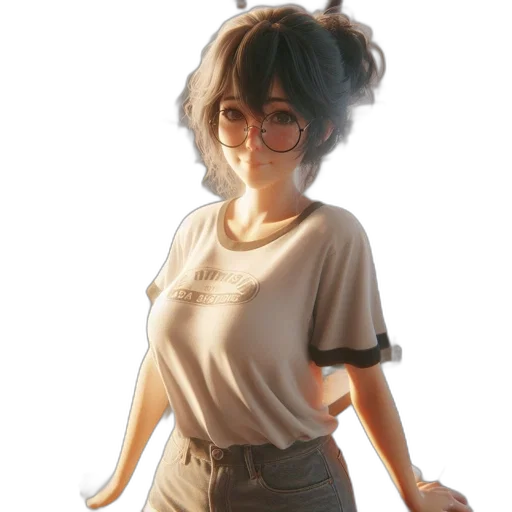 dress, staff, robot, hair transparent PNG cut-out