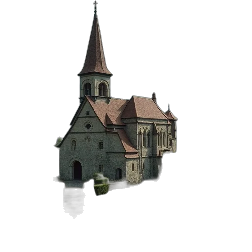 building, crown, weapon, 3d render transparent PNG cut-out