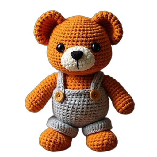 3d render, crochet, person, made transparent PNG cut-out