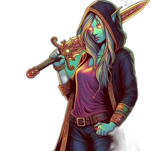 staff, sword, weapon, fantasy art transparent PNG cut-out