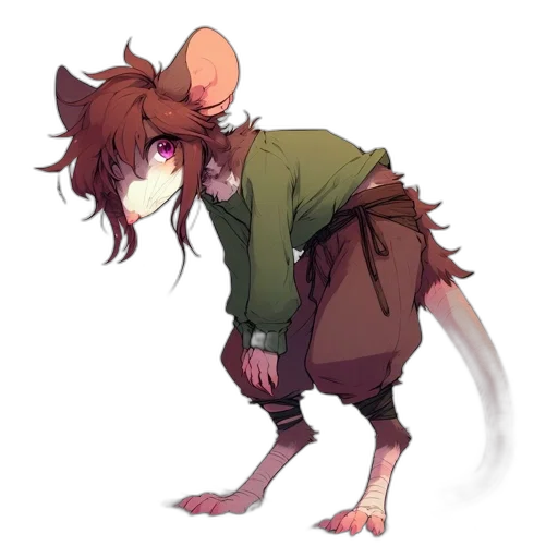 jacket, creature, staff, animal transparent PNG cut-out