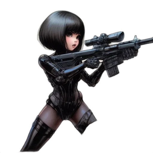 weapon, robot, concept art, cyberpunk transparent PNG cut-out