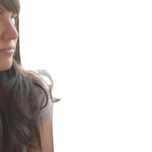face, photorealistic, woman, gazes transparent PNG cut-out