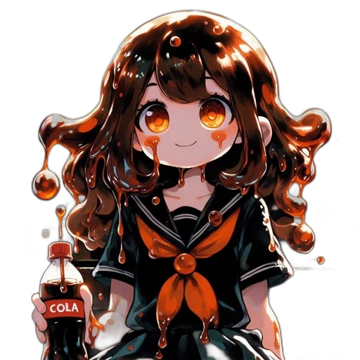 dress, bottle, staff, hair transparent PNG cut-out
