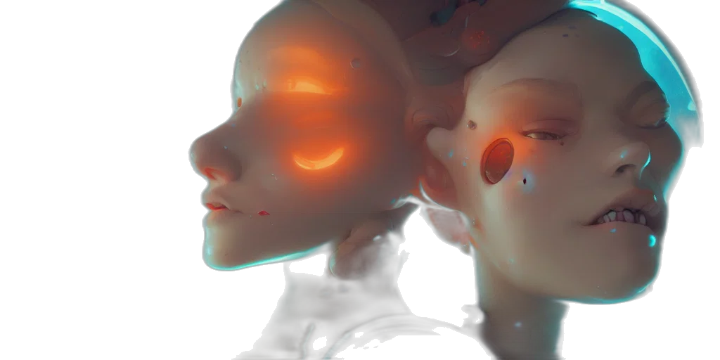 robot, face, mask, creature transparent PNG cut-out