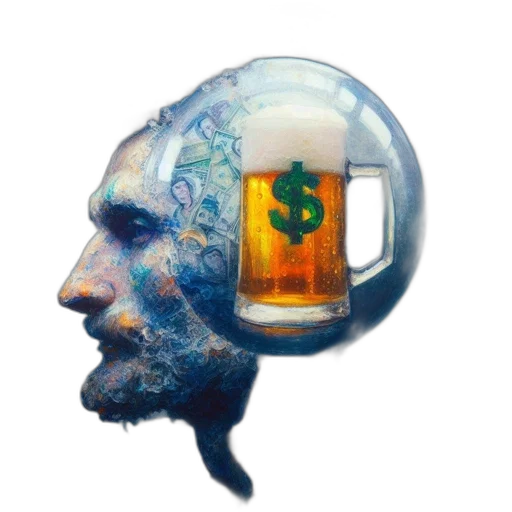 face, mask, bottle, fantasy art transparent PNG cut-out