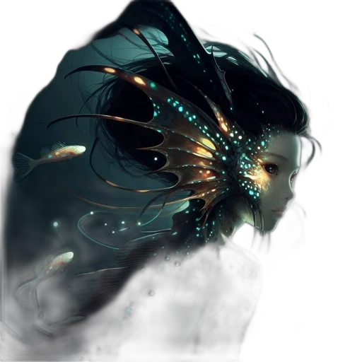 mask, dragon, creature, hair transparent PNG cut-out