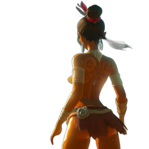 staff, weapon, mask, dress transparent PNG cut-out