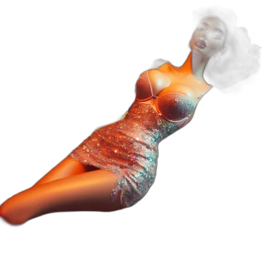dress, hair, dragon, creature transparent PNG cut-out