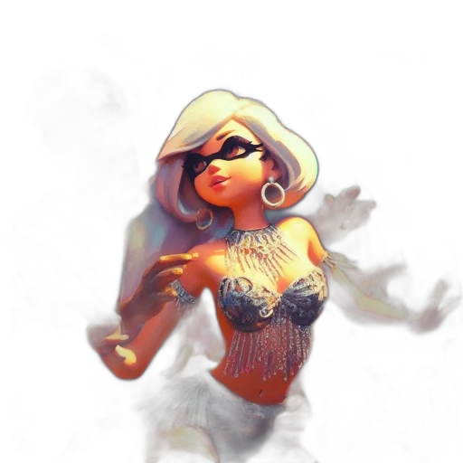 dress, mask, weapon, staff transparent PNG cut-out