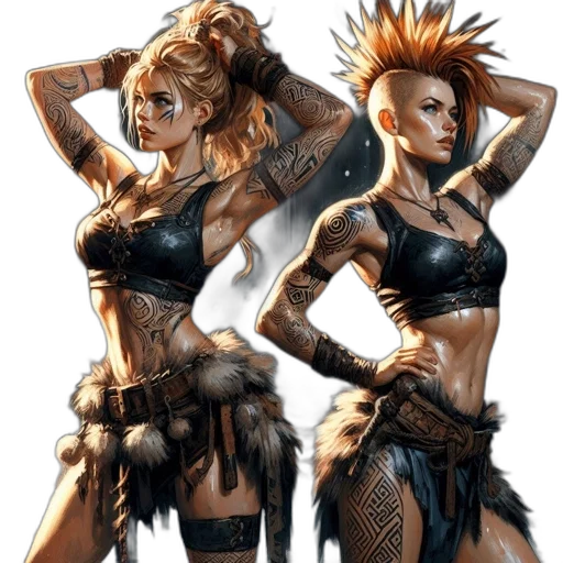 concept art, fantasy art, comic book art, cyberpunk transparent PNG cut-out
