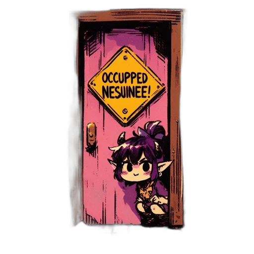 concept art, pixel art, anime, watercolor transparent PNG cut-out