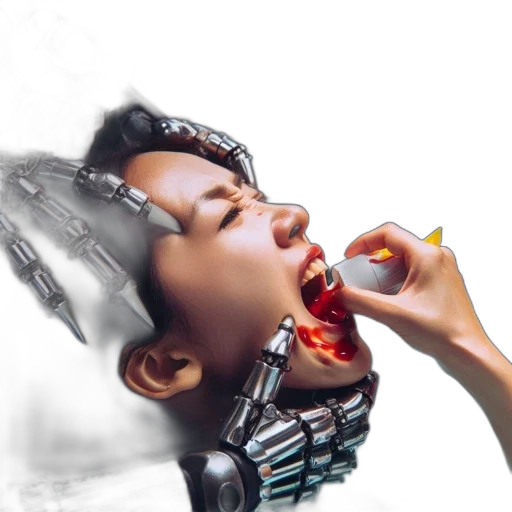 robot, face, weapon, food transparent PNG cut-out