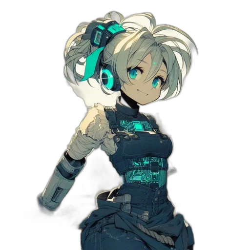 robot, weapon, staff, dress transparent PNG cut-out