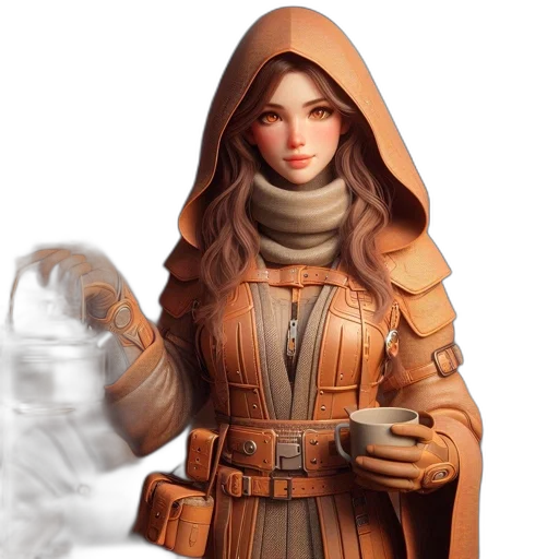 jacket, concept art, 3d render, fantasy art transparent PNG cut-out
